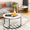 MODFU Couchtisch-Set 2-teilig MDF in Marmoroptik mit Metallgestell, 45x80 cm und 33,5x60 cm Bild 3