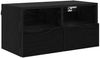 TV-Wandgeräte, Wohnwand 4 pcs Schwarz Eichen-Optik Holzwerkstoff Bild 5