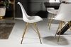 4er Set Design-Klassiker Stuhl NORWAY weiss-gold Retro Bild 2