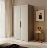 Selsey 'Frame' Kleiderschrank 2-türig mit Kleiderstange und Regalen, greige 200 x 100 x 57 cm Bild 3