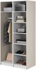 Selsey 'Frame' Kleiderschrank 2-türig mit Kleiderstange und Regalen, greige 200 x 100 x 57 cm Bild 4