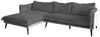 KAWOLA Sofa QUENYA Ecksofa Cord dunkelgrau / Velvet silber Recamiere links 88 x 184 x 294 cm Bild 3