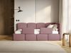Selsey 'Cloudy' Kinderbett 120 cm, Bettkasten, 2x Rausfallschutz, Velours, rechts, Rosa Bild 2