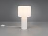 LED Tischleuchte mit Keramikfuß & Stoffschirm Weiß, Höhe 36cm Bild 3