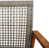vidaXL Gartenbank Grau 112 cm Poly Rattan und Akazienholz 367599 Bild 2