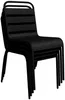 Vente-unique - MIRMANDE Garden dining set Metall Schwarz - B 80 cm59 cm x H 74,5 cm79 cm x L 160 cm47,5 cm Bild 4