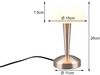 LED Tischlampe CANARIA Silber mit Glasschirm und Touch Funktion, Höhe 26cm Bild 4