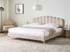 Bett mit Lattenrost Samtstoff SAUVIAN 180 x 200 cm Beige Bild 3