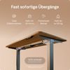 Desktronic HomePro Elektrisch höhenverstellbarer Schreibtisch 160x80cm Massive Eiche/Grau mit Memory-Funktion, Anti-Kollisions Technologie, USB-A und USB-C-Ladeanschlüssen Bild 3