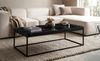 FINEBUY Couchtisch FB59750 (120 cm MDF, Wohnzimmertisch Marmor Optik Groß), Sofatisch Schwarz Modern, Kaffeetisch Rechteckig Bild 2