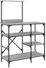 vidaXL Bäckerregal Grau Sonoma 90x40x132 cm Holzwerkstoff und Metall 845419 Bild 2