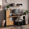 Schreibtisch Tomy Anthrazit/Goldkraft Eiche 150 x 59 cm 4er Set Vicco Bild 3