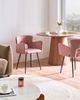 Esszimmerstuhl 2er Set SANILAC Samtstoff Pastellrosa Bild 3