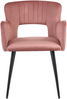 Esszimmerstuhl 2er Set SANILAC Samtstoff Pastellrosa Bild 5