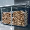 CLP Brennholzregal Macon mit Dach wetterfest Metall verzinkt,metall Brennholzregal + Erweiterung Bild 4