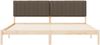 vidaXL Bettgestell mit gepolstertem Kopfteil Taupe 200 x 200 cm 3405575 Bild 5