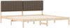 vidaXL Bettgestell mit gepolstertem Kopfteil Taupe 200 x 200 cm 3405575 Bild 4