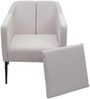 Lounge-Sessel HWC-H93a, Sessel Cocktailsessel Relaxsessel ~ Stoff/Textil creme-beige Bild 2