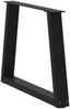vidaXL Couchtischbeine V-Form 2 Stück Schwarz 70x(42-43,3) cm Stahl 4012556 Bild 4