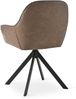 GOEURVANT 1370 Esszimmerstühle 2er-Set, 360° Drehbar, Kunstleder - Dunkelbraun Bild 4