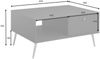 AX LIVING Couch Tisch Rorene 87 cm Blau Gold mit Stauraum Modern Bild 3