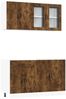 vidaXL 4-tlg. Küchenschrank-Set Porto Räuchereiche Holzwerkstoff 3314876 Bild 2