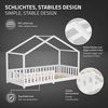 ML-DESIGN Spielbett Hausbett Kinderbett inkl. Lattenrost & Rausfallschutz Kinder Bodenbett, Abenteuerbett 90x200 cm mit Matratze Himmelbett Kiefer Jugendbett Weiß Bild 4