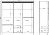 Vente-unique - FEOVA Wardrobe and walk-in wardrobe Holz, Platte Weiß - B 101,5 cm x H 182 cm x L 263,5 cm Bild 5