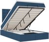 vidaXL Ottoman-Bett mit Matratze & LEDs Blau 120x200 cm Stoff 3314168 Bild 2