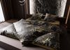Mako Satin Bettwäsche Marmor schwarz / gold Garnitur 200x200 + 2x 80x80 Bild 5