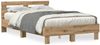 vidaXL Bettrahmen mit LED Artisan-Eiche 135 x 190 cm Holzwerkstoff 3333955 Bild 4