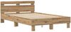 vidaXL Bettrahmen mit LED Artisan-Eiche 135 x 190 cm Holzwerkstoff 3333955 Bild 5
