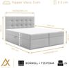 AX LIVING Boxspringbett Galata 140x200 Brown mit Topper Bettkasten Komfortbett Bild 4