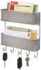 Schlüsselbrett Ablage silber Schlüsselboard Briefablage Wandorganizer mDesign Bild 2