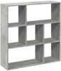 vidaXL Raumteiler-Bücherregal Betongrau 102x29x103,5 cm Holzwerkstoff 858051 Bild 2