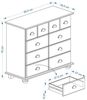 IDIMEX Kommode COLMAR, Schubladenschrank Kommode Apothekerschrank Sideboard mit 8 Schubladen Bild 3