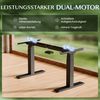 FLEXISPOT Schreibtisch ValtreX E200 Elektrisch höhenverstellbarer Schreibtisch mit Dualmotor (2 Motore, 3-Fach-Teleskop, 4 Speicherplätze, höhenverstellbar von 60–125 cm, Geschwindigkeit 40 mm/s), Kollisionschutz Funktion, USB Ladeanschluss, MAX Load: ... Bild 3