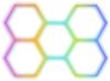 BarberPub Hexagon LED Garage Light, 7200LM Hexagon LED Beleuchtung für Werkstatt, Friseursalon, 5 Grid (LP007/RGB) Bild 1