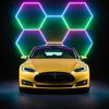 BarberPub Hexagon LED Garage Light, 7200LM Hexagon LED Beleuchtung für Werkstatt, Friseursalon, 5 Grid (LP007/RGB) Bild 2