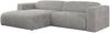 Ecksofa PASADENA, freistehendes Ecksofa, breite Armlehnen, Federsitz - links - Hellgrau Cord Bild 4