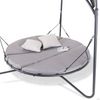 Leco 'Mareike' Luxus-Schaukelbett mit Sonnendach und Kissen, Stahl grau, 215 x 220 x 220 cm Bild 3