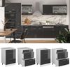 Küchenunterschrank R-Line Anthrazit Hochglanz 60 cm mit Schubladen, AP Eiche Vicco Bild 2