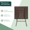 Klapptisch in Holz-Optik, braun, Balkontisch mit Tischplatte 62 x 62 cm (L x B) Bild 2