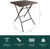 Klapptisch in Holz-Optik, braun, Balkontisch mit Tischplatte 62 x 62 cm (L x B) Bild 3