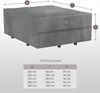 SANZARO 'Premium' Abdeckung Gartenmöbel, winterfest, Polyester grau, 280 x 204 x 90 cm Bild 3