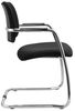 Besucherstuhl Freischwinger 2er Set, Schwarz Bild 2