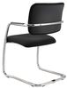 Besucherstuhl Freischwinger 2er Set, Schwarz Bild 4