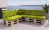sunnypillow Palettenkissen mit abnehmbarem Bezug UV - beständig Outdoor wasserdicht Kaltschaum Palettenauflage Palettenpolster Palettensofa Sitzkissen Rückenlehne 8er Set 120x80 Grün Bild 3