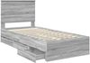 vidaXL Bettrahmen Graues Sonoma 100 x 200 cm Ingenieurs Holz 3409494 Bild 5