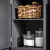 SoBuy BZR17-DG Badezimmer-Hochschrank, MDF, Lackiert, Dunkelgrau, 40 x 161 x 38 cm Bild 5